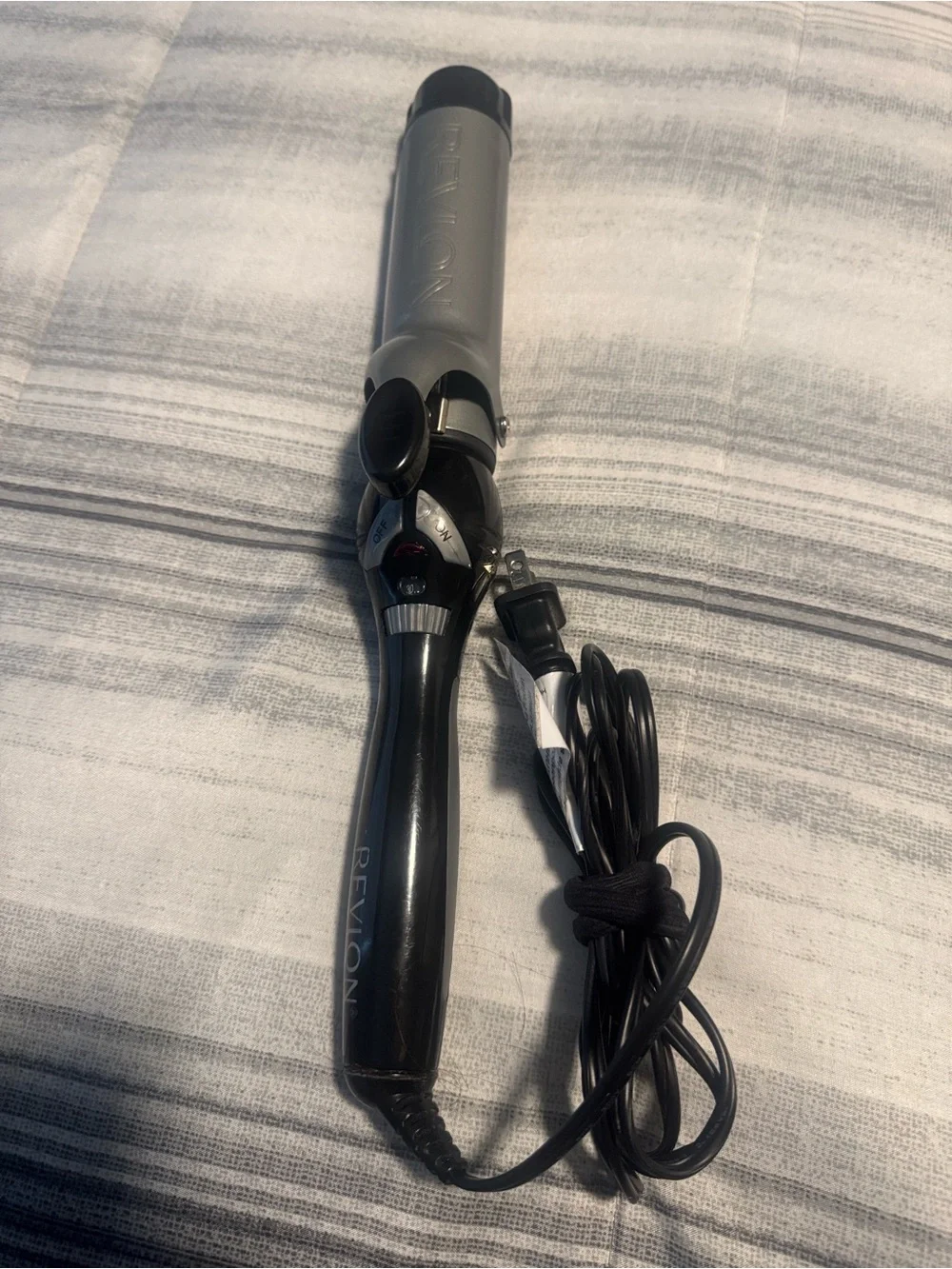 2 inch Revlon Black & Silver Curling Iron with Clamp